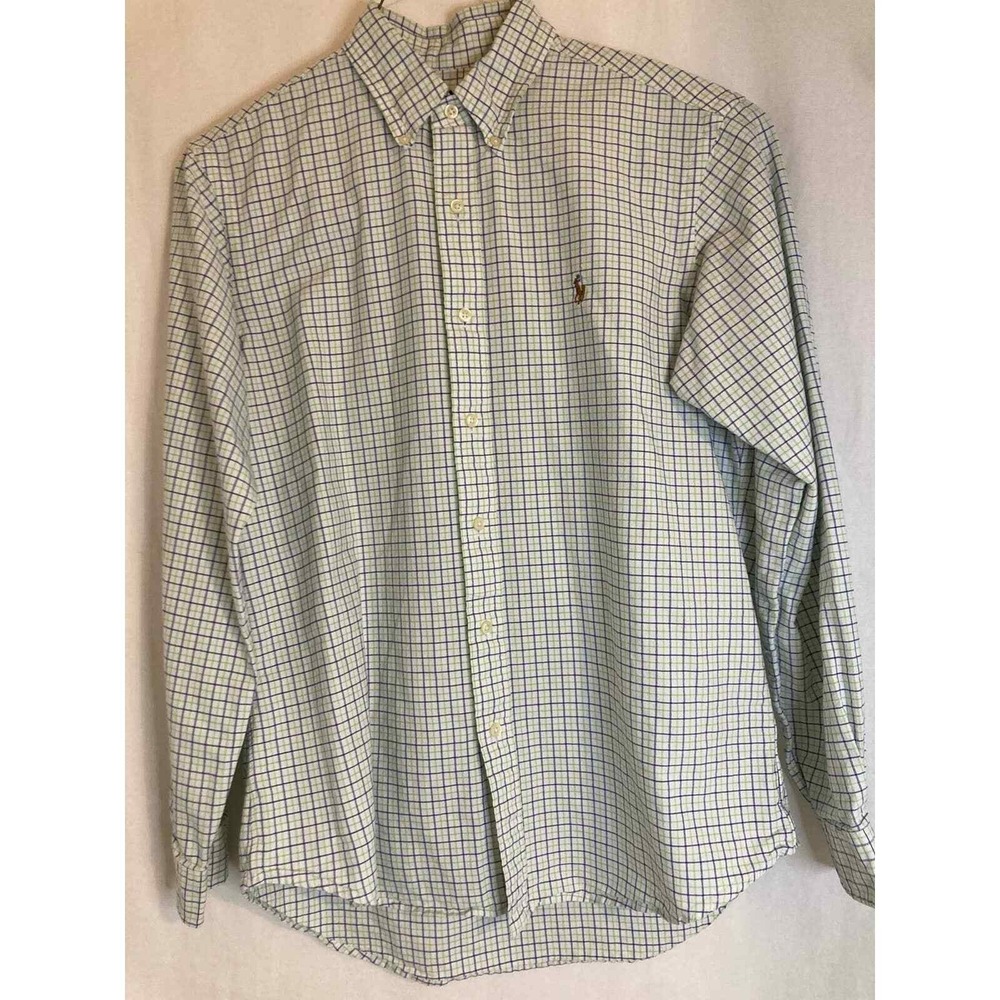 Ralph Lauren Men's Long Sleeve Button Down Shirt Plaid Medium‎